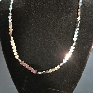 Chic Silver Heart Necklace